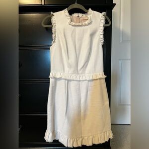 REBECCA TAYLOR WHITE SLEEVELESS DRESS NWOT - 6
